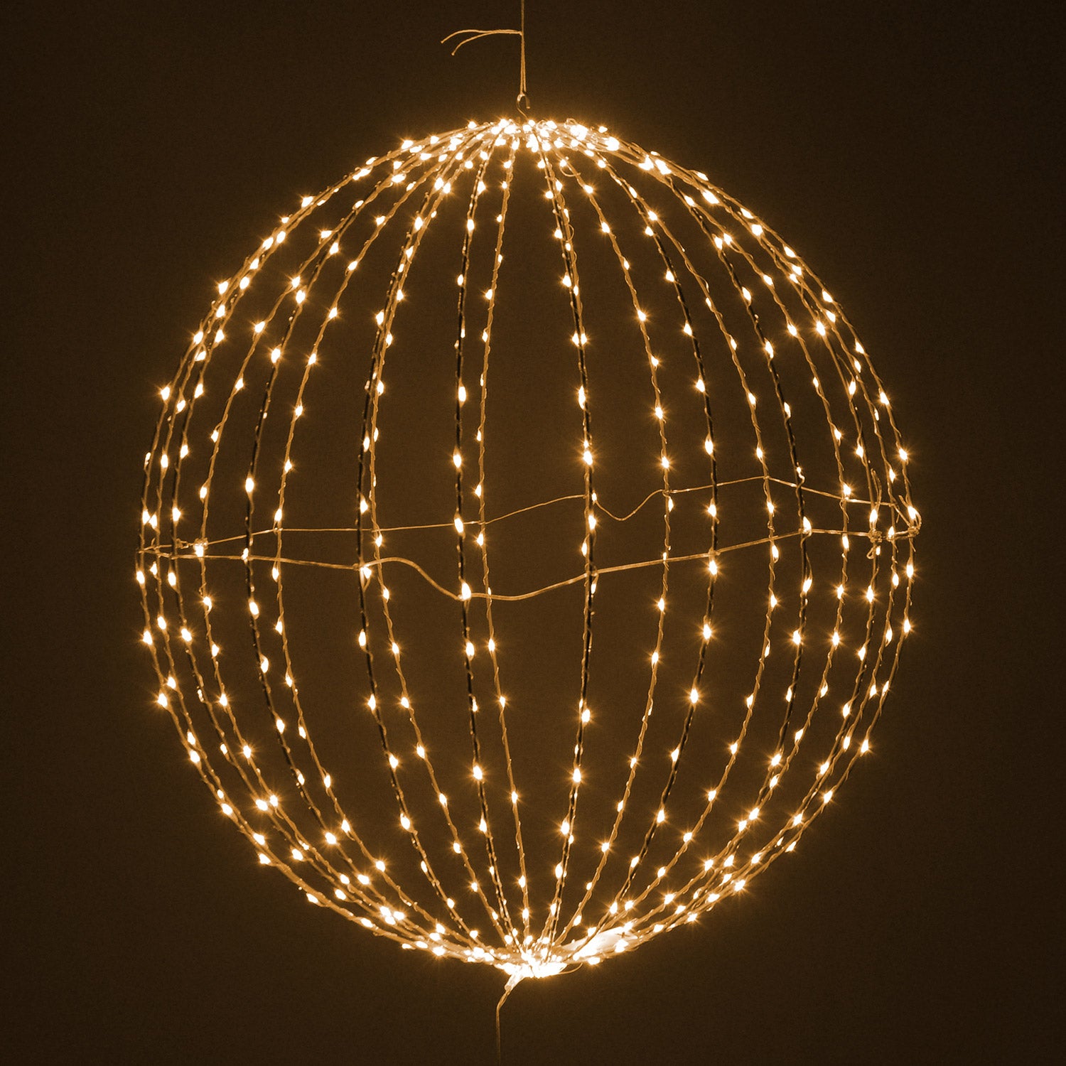 Sfera di Natale in Metallo con 440 Led bianco caldo cm Ø60