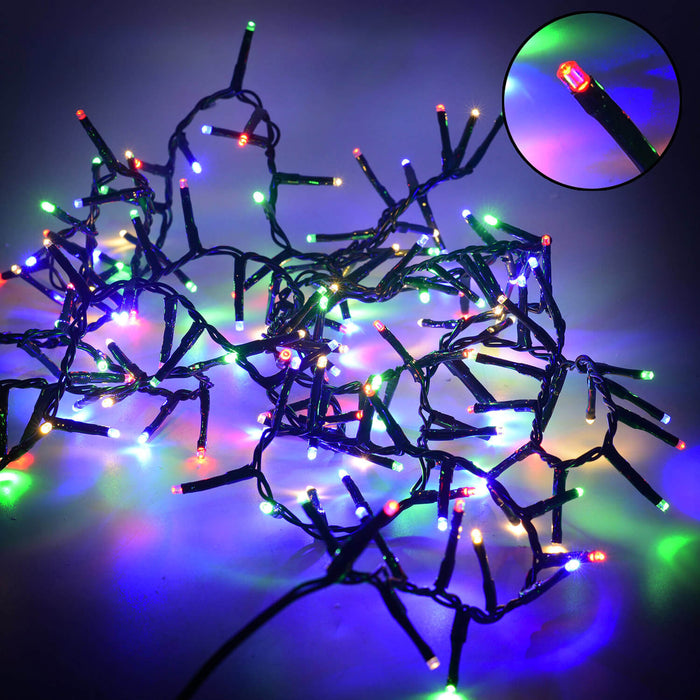 Luci di Natale filo 700 Led multicolor con controller 38m