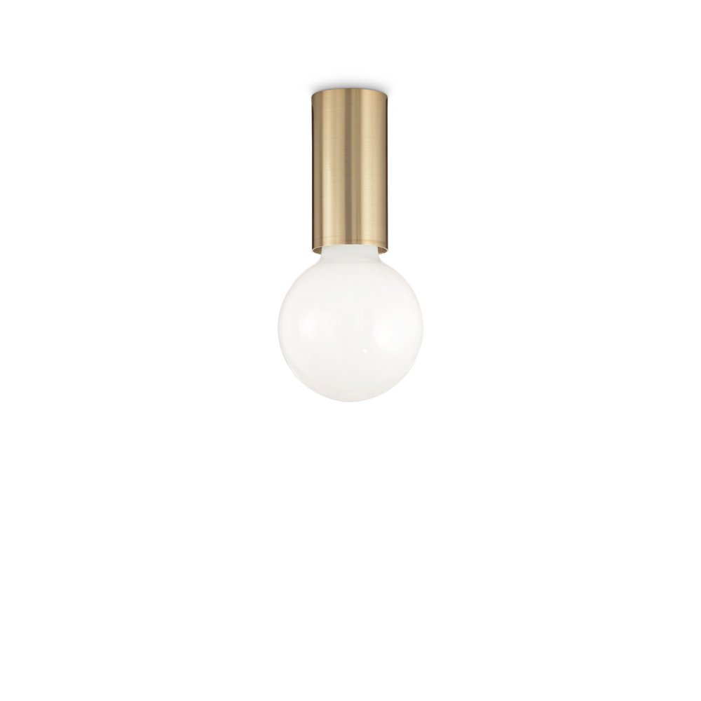 Plafoniera Moderna Petit Metallo Ottone 1 Luce E27 8W 3000K Luce Calda