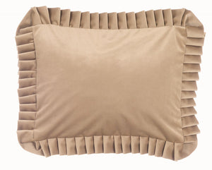 Cuscino Velluto con Gale Shabby Chic Balza Romantico Letto Divano Blanc Maricò Colori: Beige