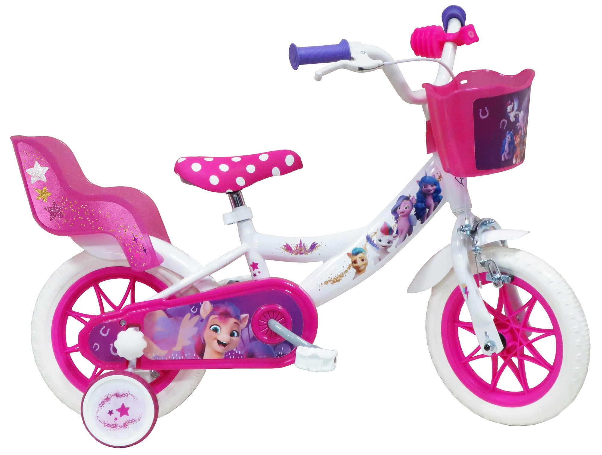 Bicicletta per Bambina 12" 1 Freno Gomme in EVA My Little Pony Bianca