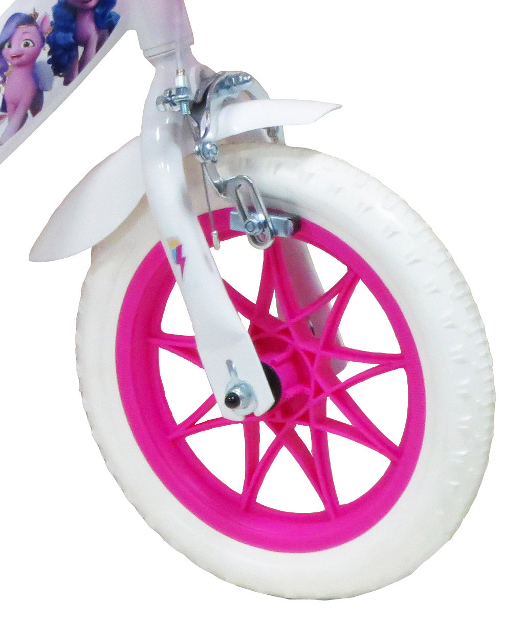 Bicicletta per Bambina 12" 1 Freno Gomme in EVA My Little Pony Bianca