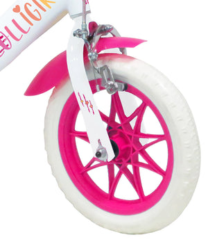 Bicicletta per Bambina 12" 2 Freni Gomme in EVA Lolly Girl Bianca/Rosa