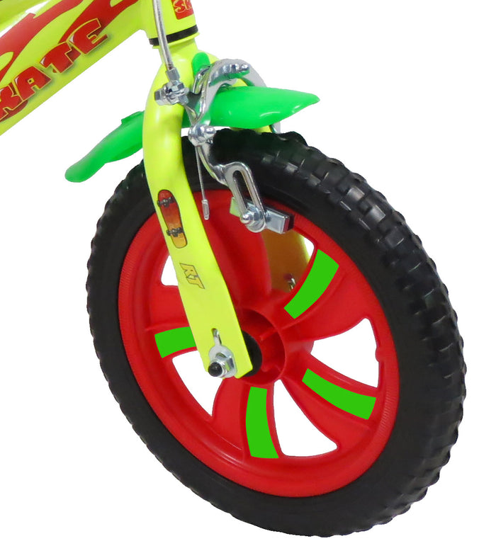 Bicicletta per Bambino 12" 2 Freni Gomme in EVA Urban Skate Gialla