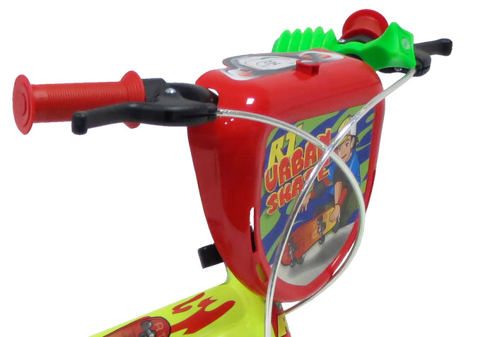 Bicicletta per Bambino 12" 2 Freni Gomme in EVA Urban Skate Gialla