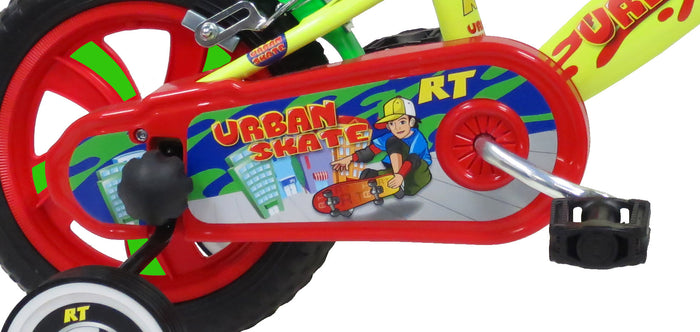 Bicicletta per Bambino 12" 2 Freni Gomme in EVA Urban Skate Gialla