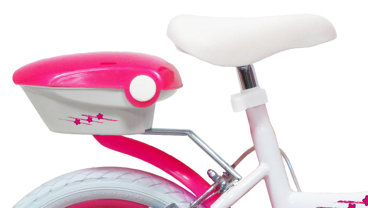 Bicicletta per Bambina 14" 2 Freni  Lolly Girl Bianca/Rosa