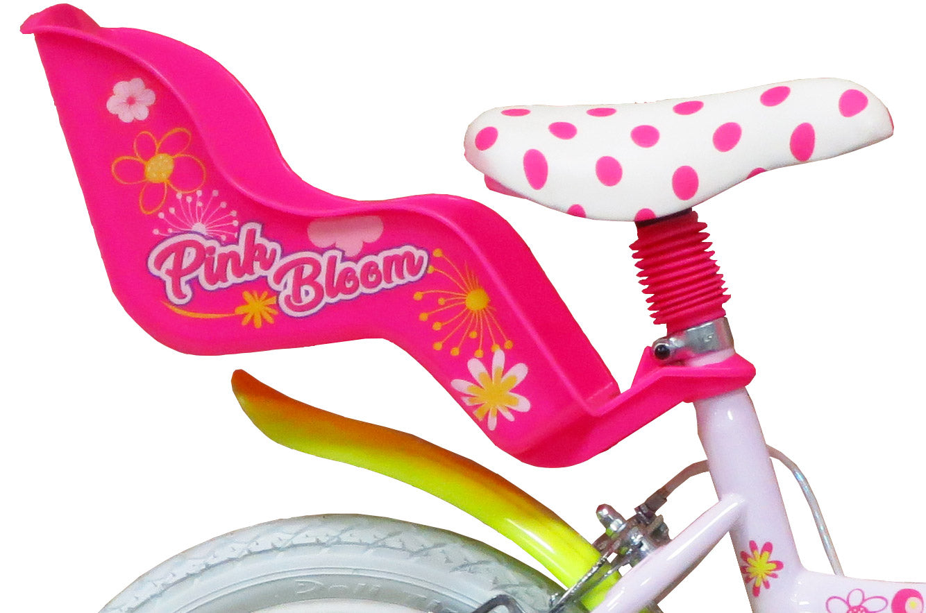 Bicicletta per Bambina 14" 2 Freni  Pink Bloom Rosa