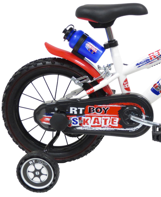 Bicicletta per Bambino 14" 2 Freni  Rt-Boy Skate Bianca