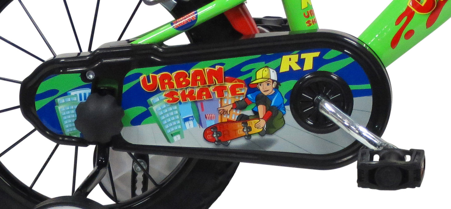 Bicicletta per Bambino 14" 2 Freni  Urban Skate Verde