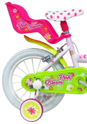 Bicicletta per Bambina 16" 2 Freni  Pink Bloom Rosa