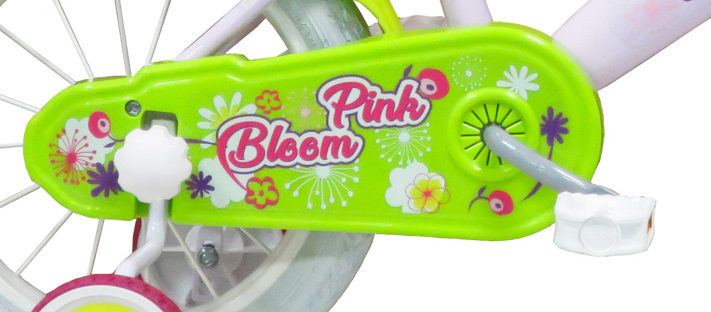 Bicicletta per Bambina 16" 2 Freni  Pink Bloom Rosa