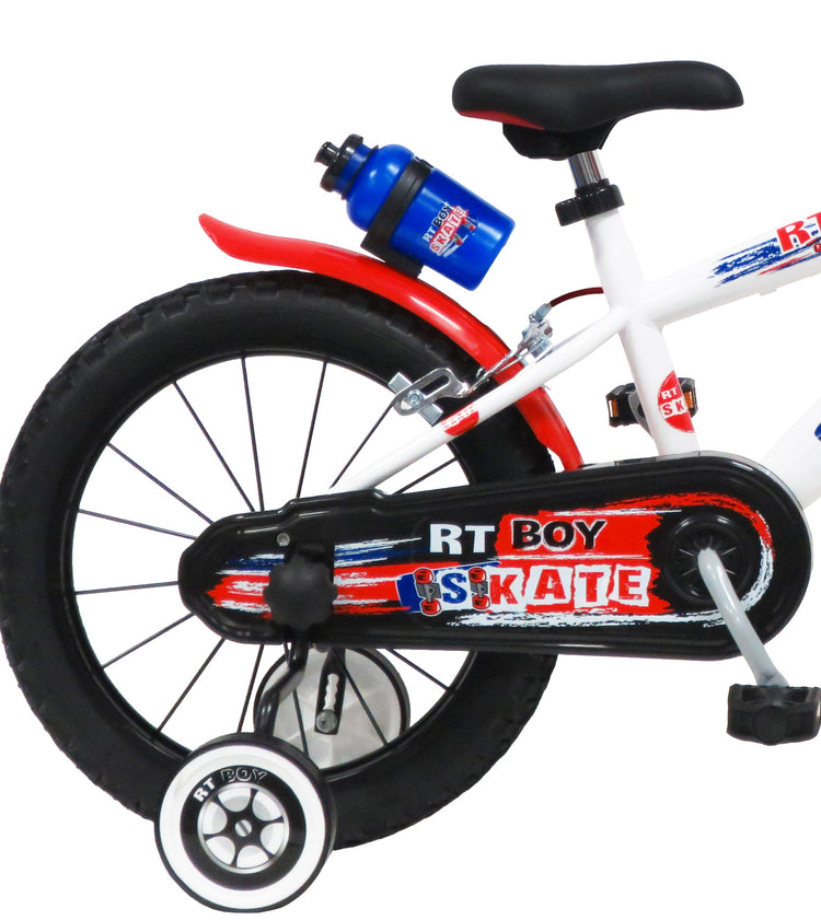 Bicicletta per Bambino 16" 2 Freni  Rt-Boy Skate Bianca