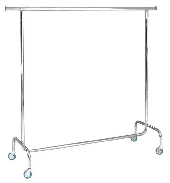 Stender Appendiabiti Estensibile 150/220x55x155 cm in Acciaio Cromato con Ruote