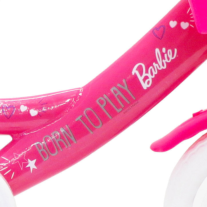 Bicicletta per Bambina 10” Senza Freni Gomme in EVA Barbie Rosa