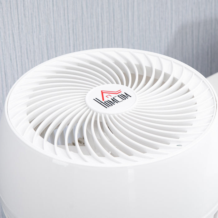 Ventilatore da Tavolo 3 Velocità 27x27x34 cm Oscillazione 70° e Inclinazione 90° Bianco e Nero