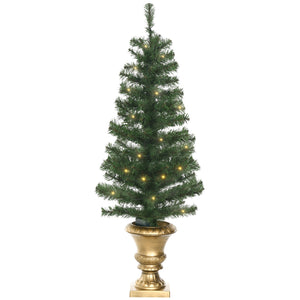 Albero di Natale Artificiale H120 cm 140 Rami con Luci LED Verde