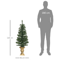 Albero di Natale Artificiale H120 cm 140 Rami con Luci LED Verde