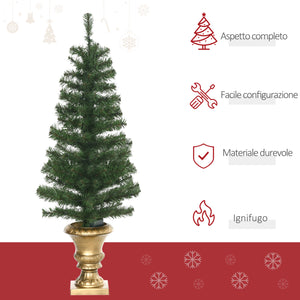 Albero di Natale Artificiale H120 cm 140 Rami con Luci LED Verde