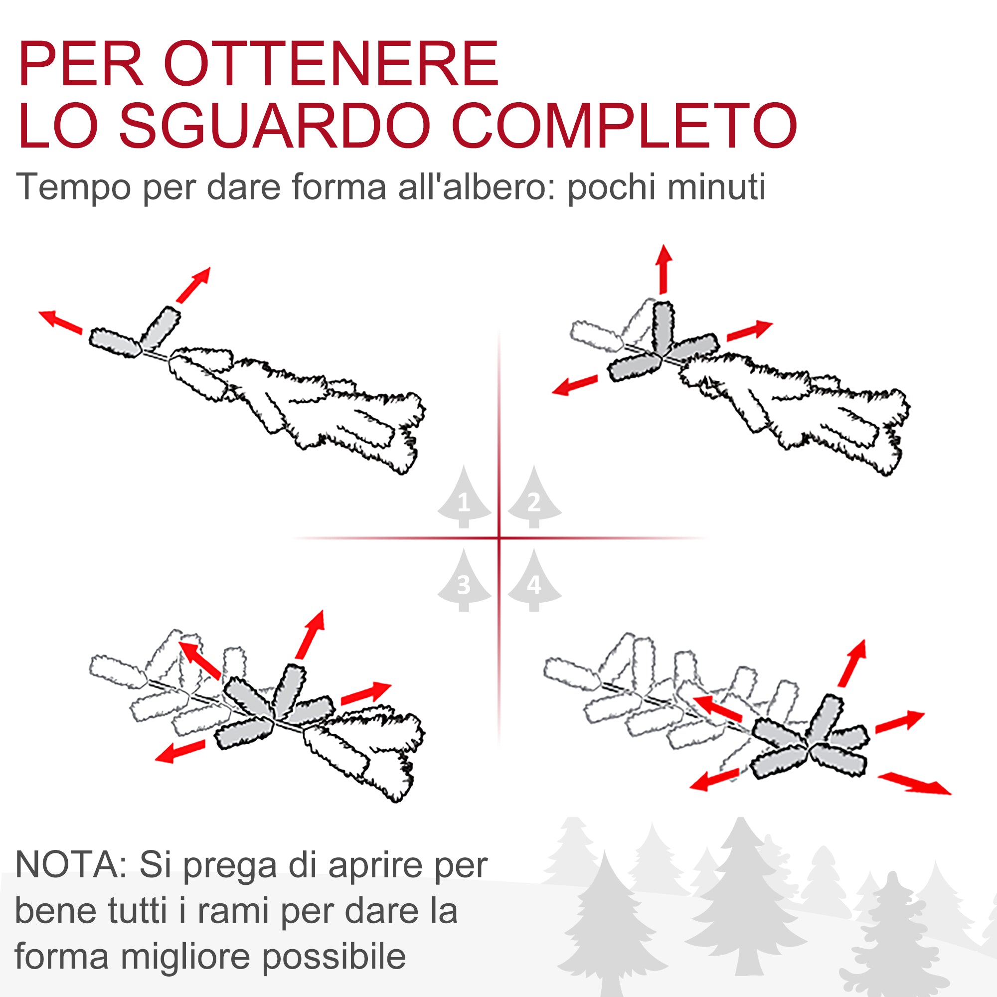 Albero di Natale Artificiale H180 cm 450 Rami con Pigne Decorative e Base in Metallo Verde