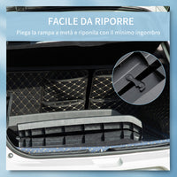 Rampa per Cani per Bagagliaio Auto 155x39x14 cm in Polipropilene Antiscivolo Nero