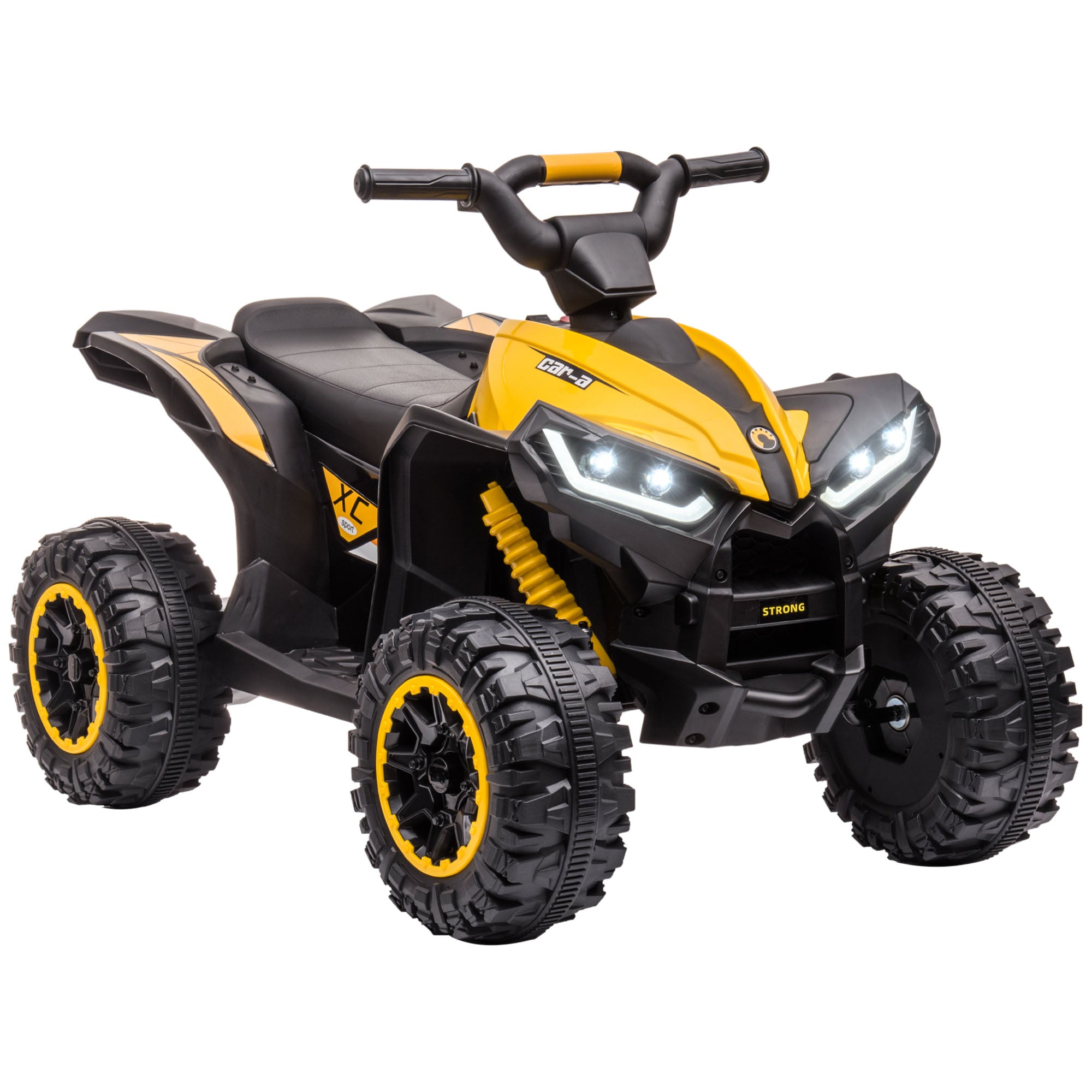 Mini Quad Elettrico per Bambini 12V Fari a LED Giallo