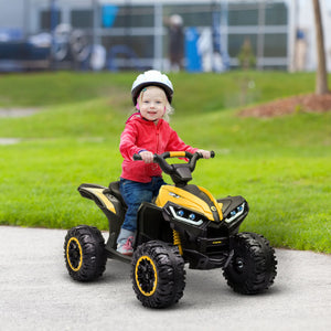 Mini Quad Elettrico per Bambini 12V Fari a LED Giallo