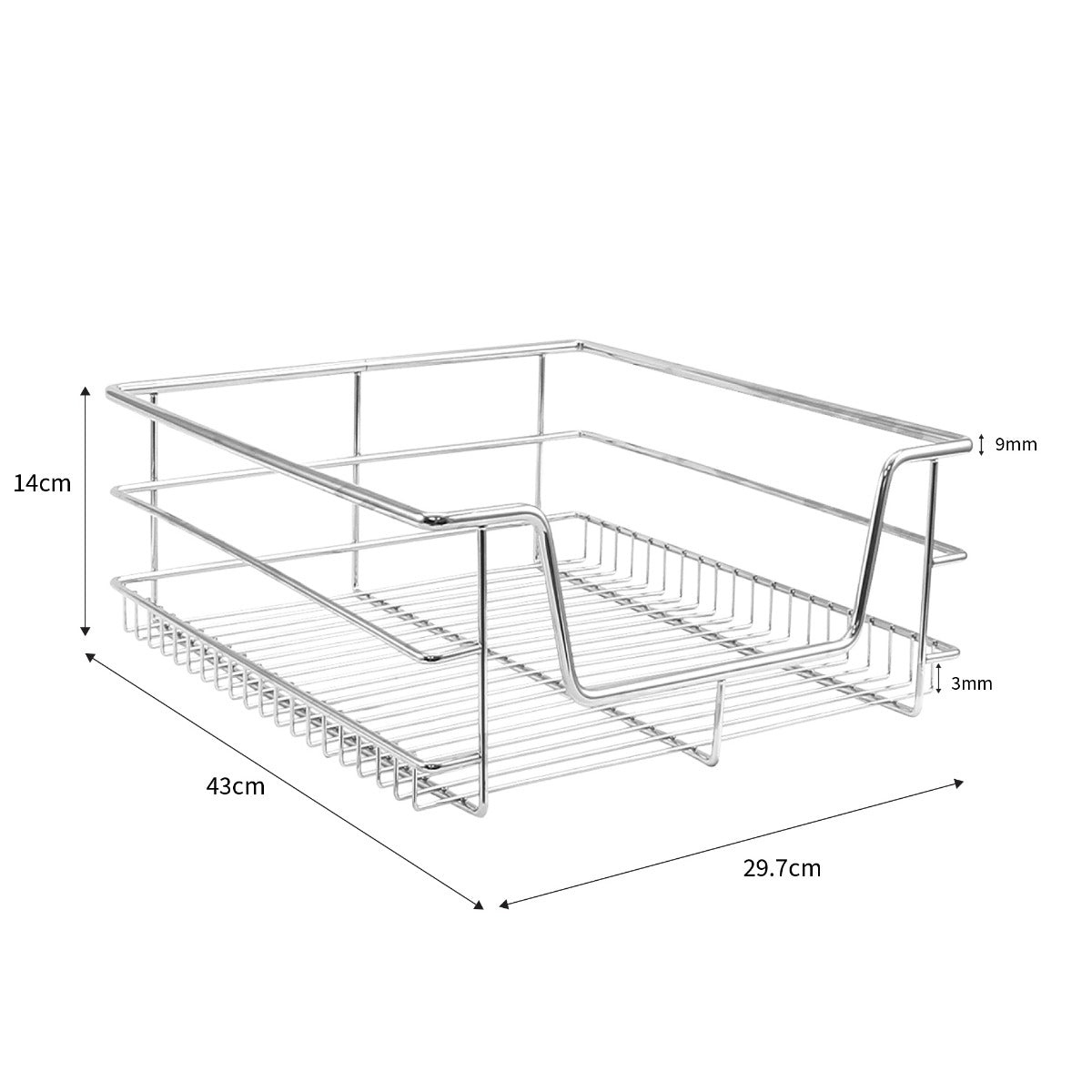 Tirare Fuori Cestini in Acciaio da Cucina Cestelli Organizzazione Credenza 40cm