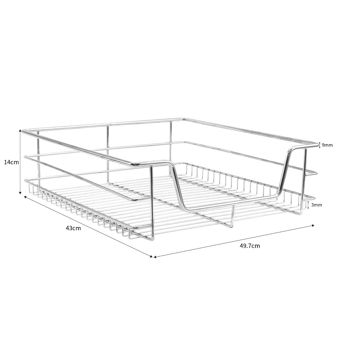 Cestelli Estraibili da Cucina in Acciaio - 60cm - 6 Cesti