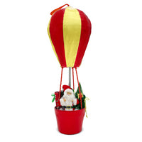 Babbo Natale con Mongolfiera H60 cm con Luci e Suoni