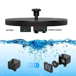 Fontana Galleggiante per Laghetto a Ricarica Solare