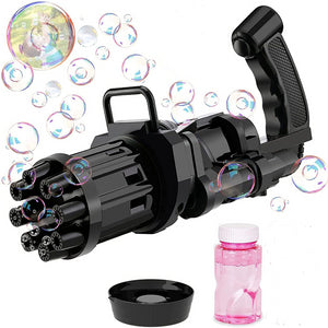 Pistola Bolle di Sapone Automatica Ba Batterie Bubble Gun Nero