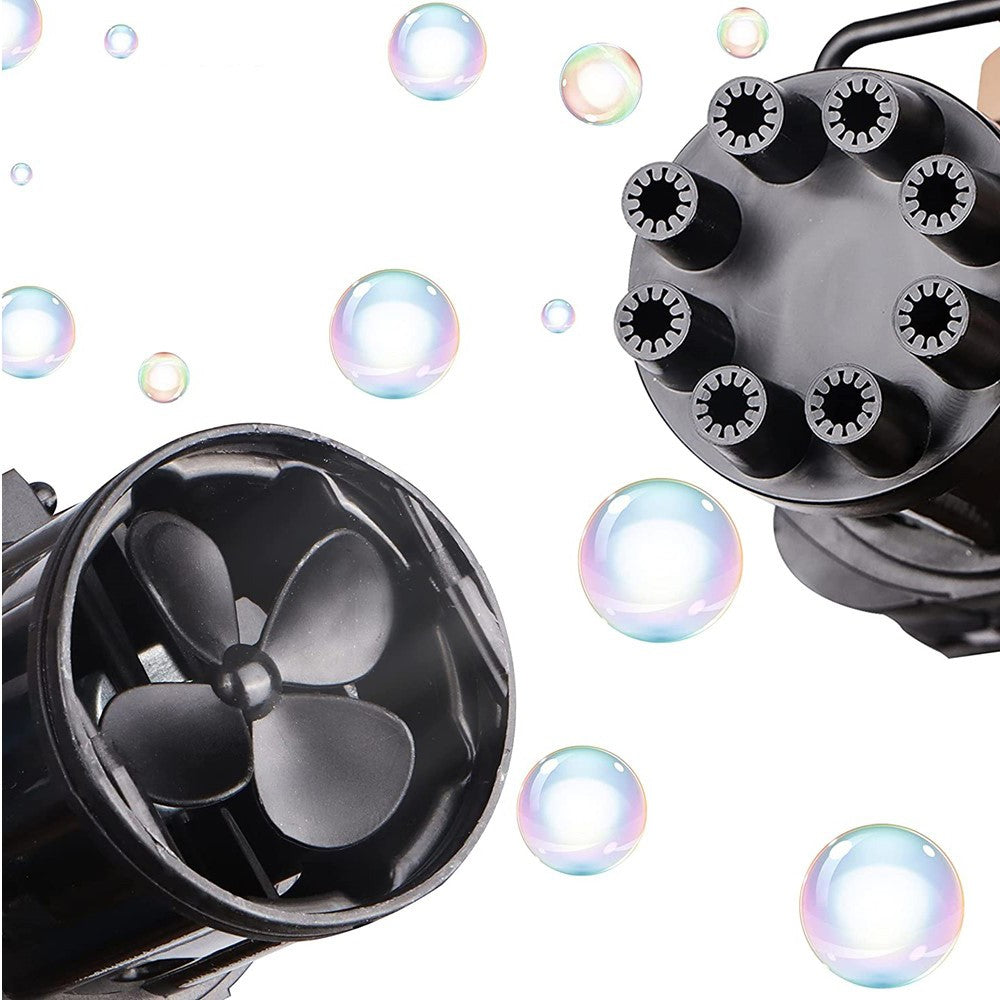 Pistola Bolle di Sapone Automatica Ba Batterie Bubble Gun Nero