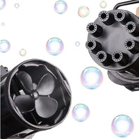 Pistola Bolle di Sapone Automatica Ba Batterie Bubble Gun Nero