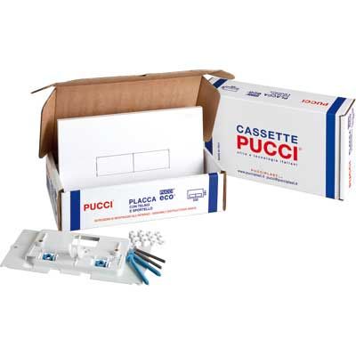 Kit Rinnova Placca Pucci Eco modello Linea - Colore Bianco