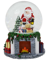 Ampolla Natalizia con Babbo Natale 14,5x13,5x17,5 cm con Effetto Neve in Movimento