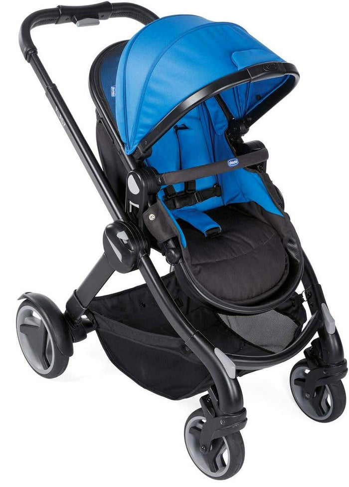 Passeggino Carrozzino 2 in 1 per Bambini Chicco Fully Blu