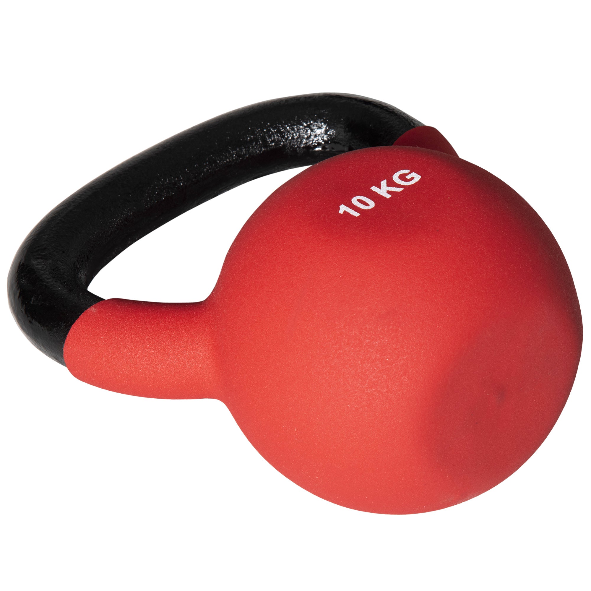 Kettlebell 10 Kg 19x12x22 cm in Metallo e Neoprene Rosso