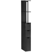 Mobile a Colonna 15x33x136 cm in Legno Nero