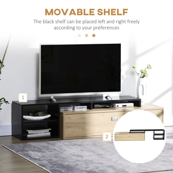 Mobile TV Da 32” a 65” 163x40x38 cm in MDF Nero