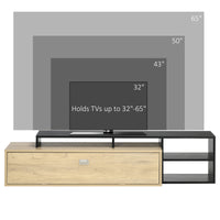 Mobile TV Da 32” a 65” 163x40x38 cm in MDF Nero