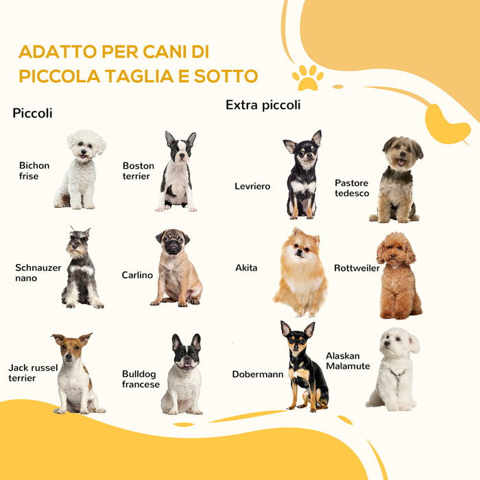 Cancellino per Cani  di Piccola Taglia 308x1,5x60 cm in MDF Marrone