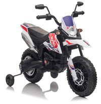 Moto Elettrica per Bambini 12V con Licenza Aprilia Motocross RX125 Bianco