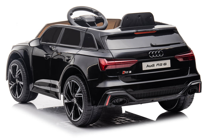 Macchina Elettrica per Bambini 12V con Licenza Audi RS6 Nera