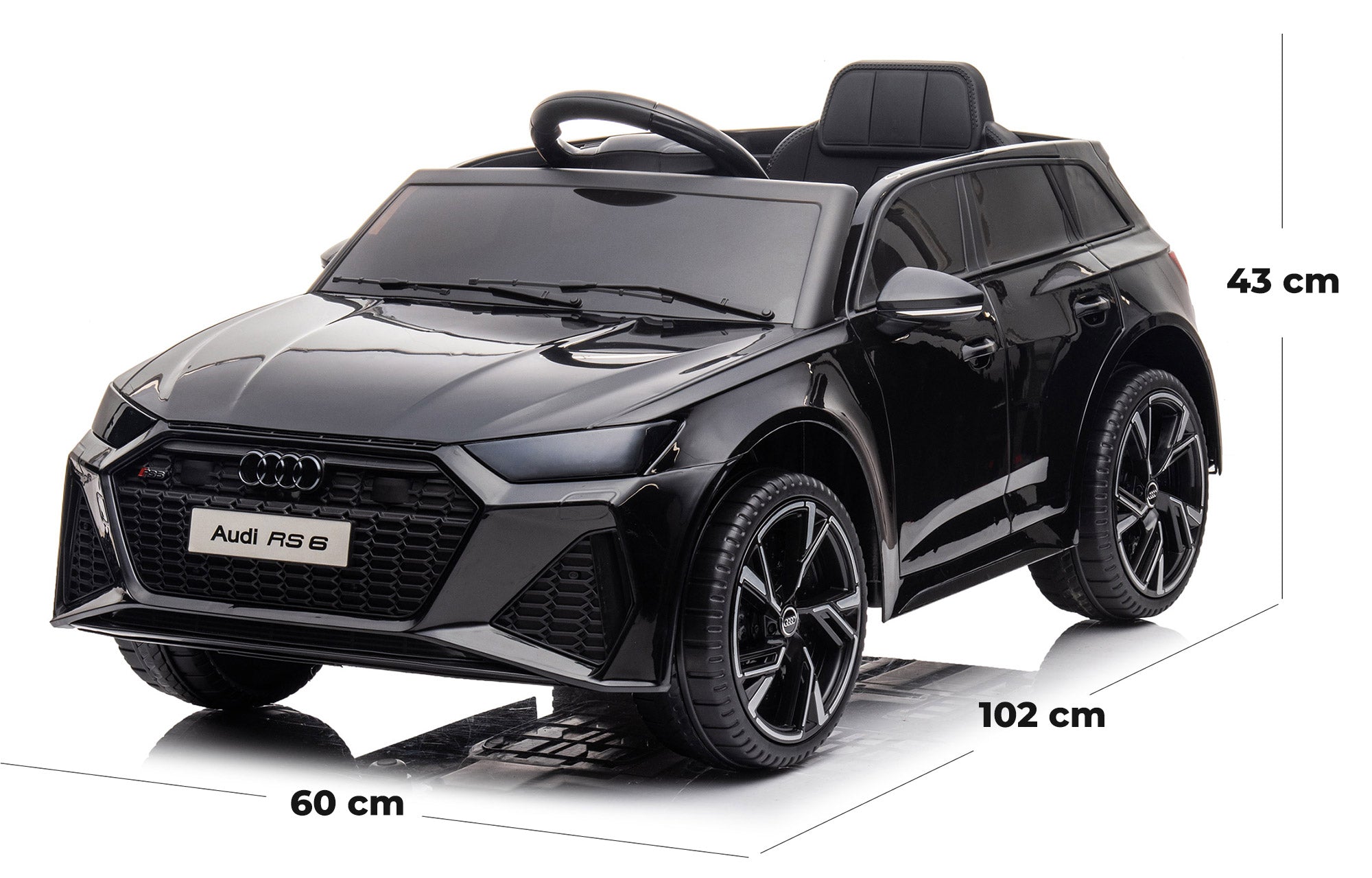 Macchina Elettrica per Bambini 12V con Licenza Audi RS6 Nera