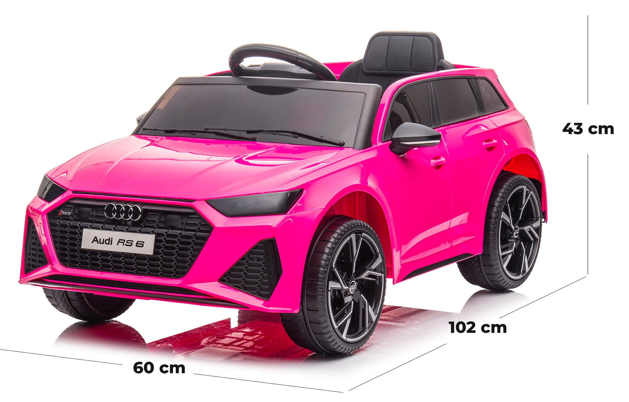 Macchina Elettrica per Bambini 12V con Licenza Audi RS6 Rosa