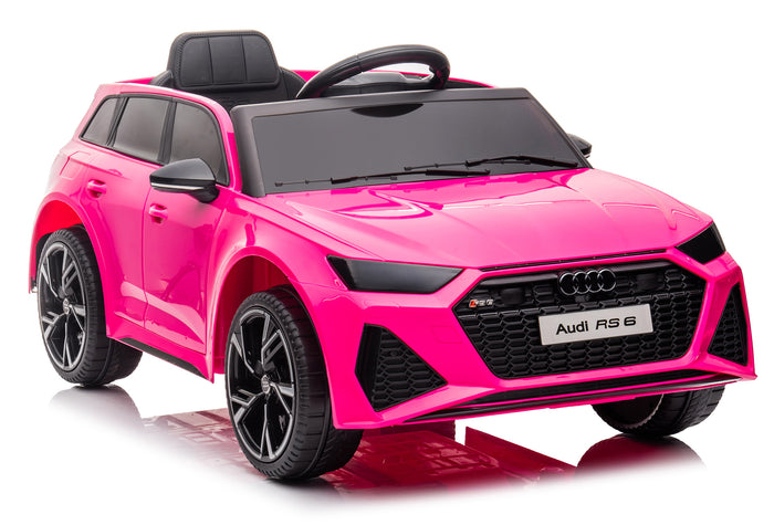 Macchina Elettrica per Bambini 12V con Licenza Audi RS6 Rosa