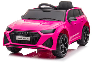 Macchina Elettrica per Bambini 12V con Licenza Audi RS6 Rosa