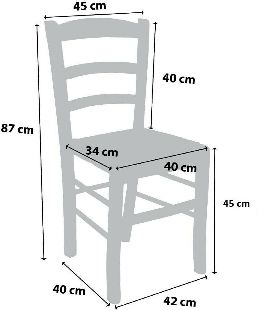 Sedia in legno loris con seduta in legno massello noce scuro 