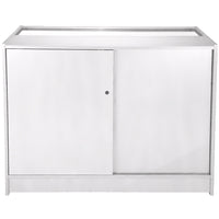 Bancone K1200 Bianco da Negozio e Reception Elegante Solido Robusto con Ripiani